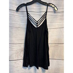 Express One Eleven Strappy Black Camisole Top With V-Neck Design Size M